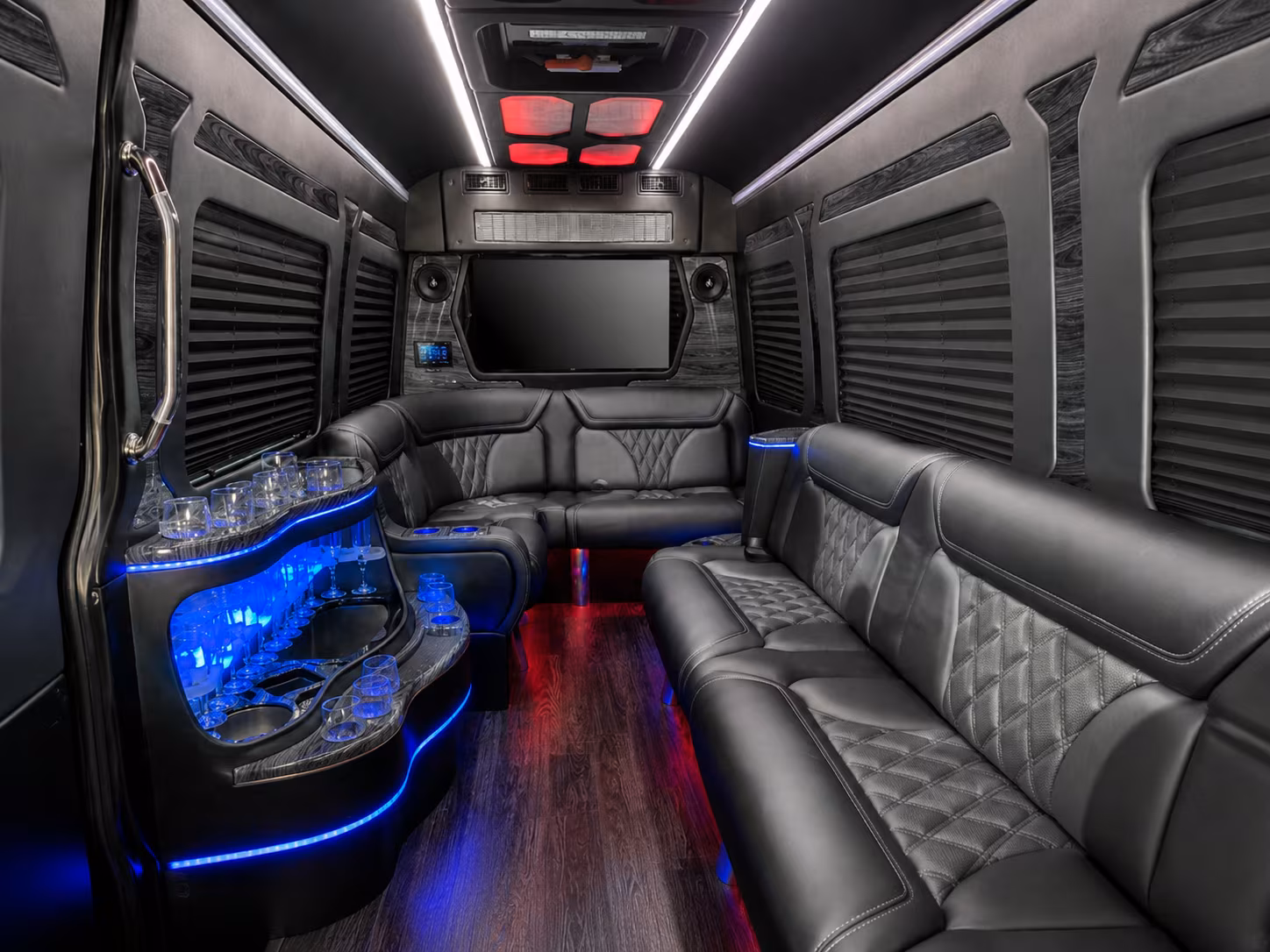 alameda 30 passenger party bus inside